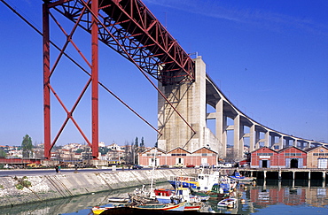 Portugal, Lisbon, 25abril Bridge On Tagus River 