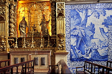 Portugal, Lisbon, Madrededeus Church Famous For Its Azulejos