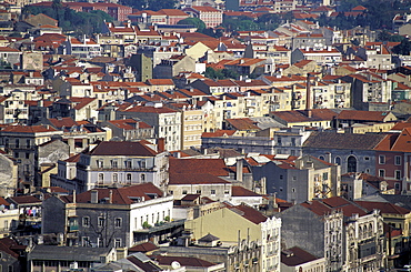 Portugal, Lisbon, Overview On The City From St Georges Castle (Castello Sao Jorge), 