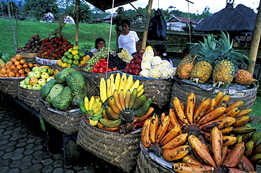 Indonesia, Bali Island, Small Fruits Stall In Besakhi Temple