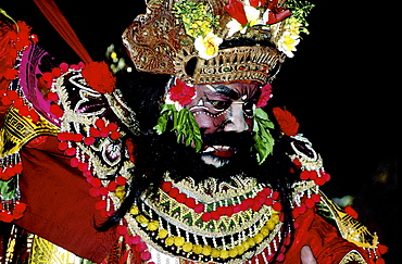 Indonesia, Bali Island, Ramayana Performed At Night, The Character Of The King