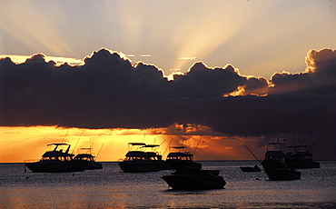 Mauritius, Trou-Aux-Biches, Dusk On The Lagoon