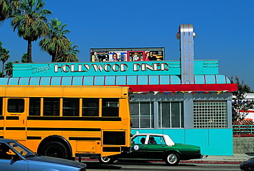 Los Angeles, Retro Diner & School Bus