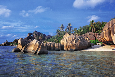 Seychelles, Ladigue, Anse D'argent Beach & Rocks