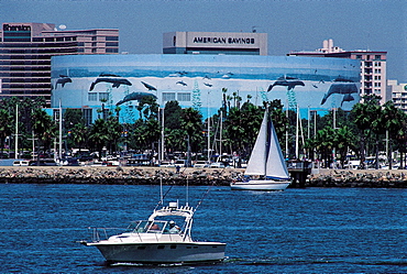 Los Angeles, California, Usa Long Beach, Sea-Front & Mural