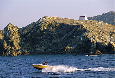 Naxos, Coastline & Speedboat, Greece