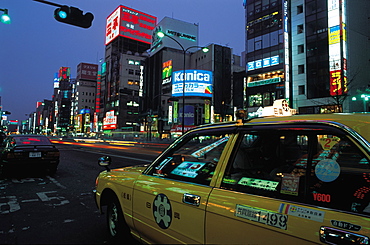 Japan, Tokyo, Ginza, Cab