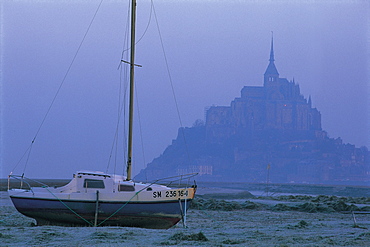 Mt St Michel, Morning Mist, Normandy, France