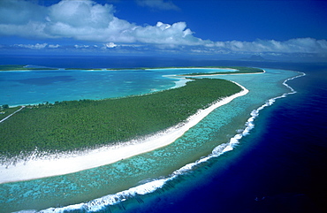 Aeriel View Of Island, Polynesia