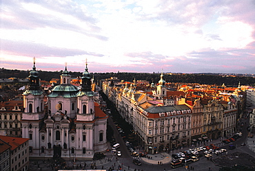 Overview On Stare Metso Square, Prague, Czech Republic