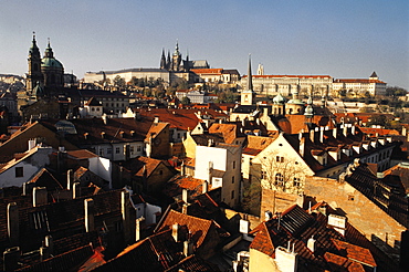 Overhead View On City Roofs, Prague, Czech Republic