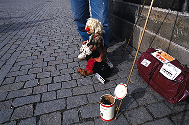 Puppets Player, Charles Bridge, Prague, Czech Republic