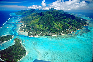 Aerials Of Moorea Island, French Polynesia