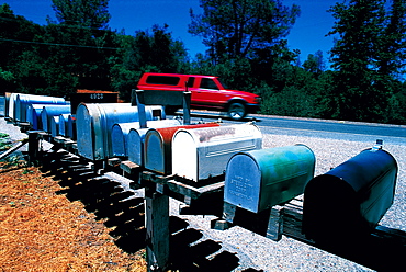 Mailboxes, Yosemite, California, Usa