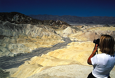 Tourist Taking A Photograph, Death Valley, California, Usa