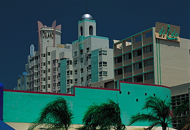 Art Deco Hotels, Miami Beach, Florida, Usa