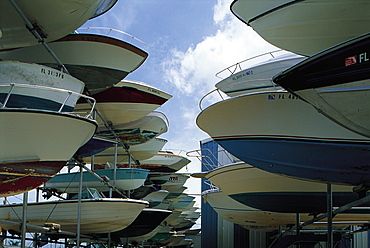 Boats Parking Lot, Key Largo, Florida, Usa