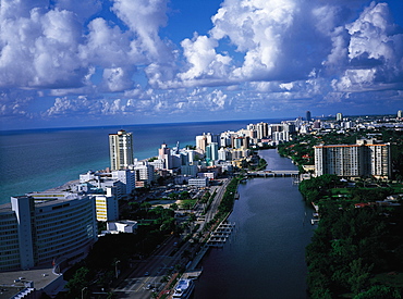 Aerial Of Miami Beach, Florida, Usa