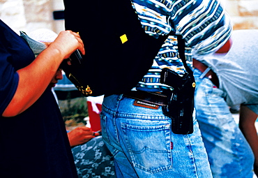 Armed Settlers Visiting, Jerusalem, Israel