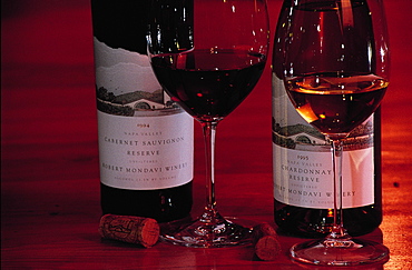 Robert Mondavi Bottles, Napa Valley, California, Usa