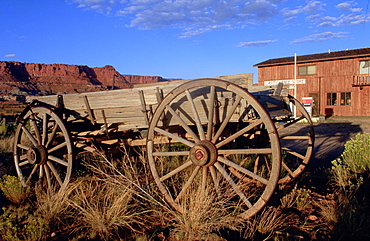 Usa, Utah, Capitol Reef, Antique Cart