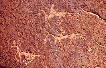 Usa, Utah, Monument Valley, Prehistoric Drawings