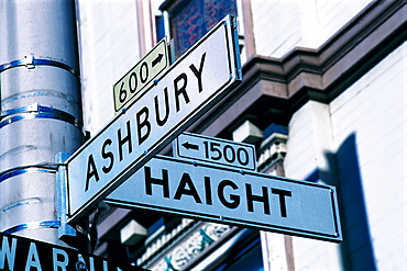 Street Signs At Haight, San Francisco, Usa