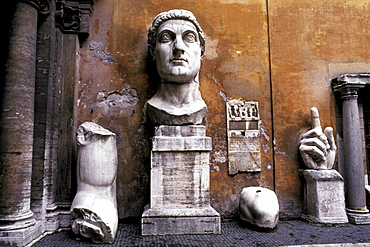 Italy, Rome, Campidoglio (Capitol), Museodei Conservatori, Remains Of The Huge Constantine Statue