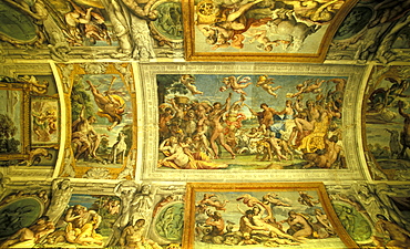 Italy, Rome, Farnese Palace (French Embassy), Ceiling Painted By Carachio