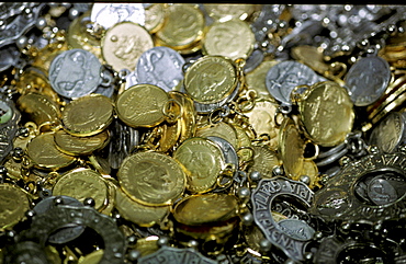 Italy, Rome, Vatican, St. Peterõs Square, Shop Selling Pilgrimages Artifacts And Souvenirs, Medals