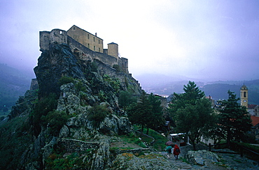 France, Corsica, Corte, The Citadel Under Rain