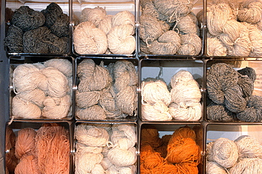 France, Corsica, Ponte Leccia, Traditional Corsican Sheep Wool For Sale At Lana Corsa Shop