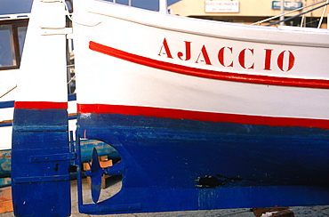 France, Corsica, Ajaccio, The Harbour And Marina, Fishing Boat Close Up