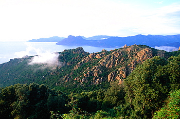 France, Corsica, South, Piana Vicinity, Porto Golf, Overview On The Calanche