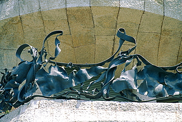 Spain, Catalonia, Barcelona, La Pedrera (Casa Mila) Built By Gaudi, Cast Iron Balcony Hand Rail