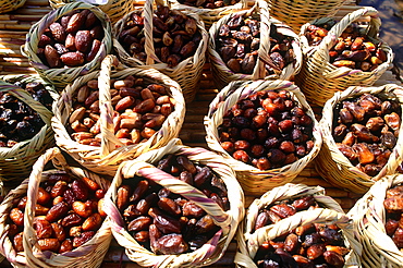 Morocco, Zagora Oasis (South), Fresh Dates Sold In Baskets