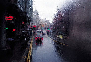 UK, London, Rainy Day, Bus Deck