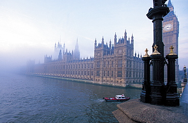 UK, London, Westminster Bank In Mist