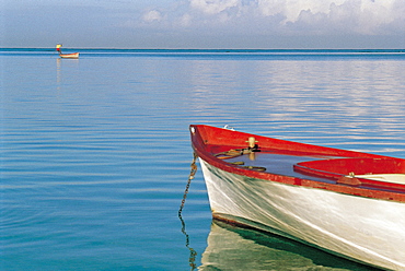 Mauritius, Fishing Boats On The Lagoon