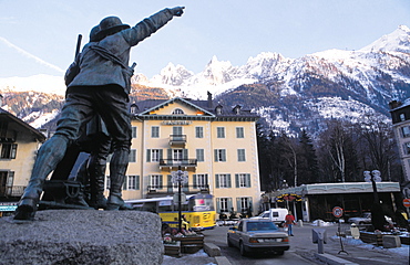 France, Alps, Chamonix, Balmat Monument