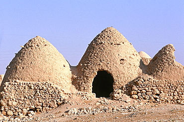 Syria, West Desert, Traditional Old Vaulted Stone Houses 