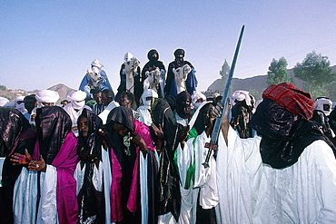 Algeria, Sahara, Tassili M'ajjer, Oasis Of Djanet, Tuareg Festival Sebiba, Dances And Show By Local Tribes 