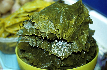 Russia, Saint Petersburg, Kolkhozian Market, Georgian Sour Vine Leaves 