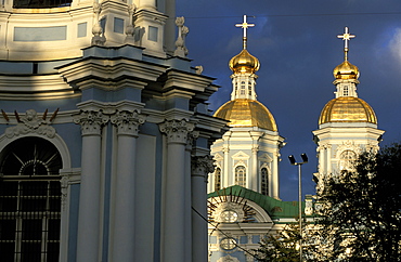 Russia, Saint Petersburg, Church St Nicholas Of The Sailors Belfries 