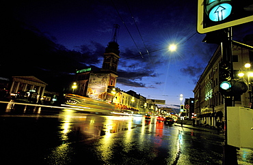 Russia, Saint Petersburg, Newsky Propekt At Night 