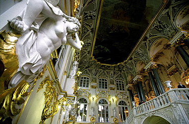 Russia, Saint Petersburg, Hermitage Museum In Winter Palace, The Main Staircase 