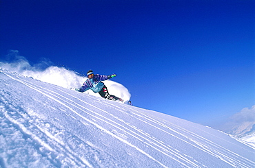 France, Alps In Winter, Snow Surfing 