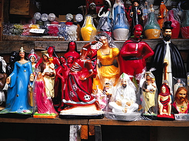 Brazil, Recife.Market.Candomble Religion Statues For Sale