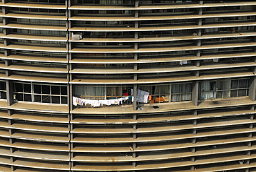 Brazil, Sao Paolo.View Of An Apartments Building By Architect Oscar Niemeyer