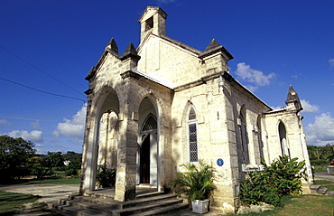 Caribbean, West Indies, Barbados, Ancient Xvii Th Century Anglican Church On West Coast Road